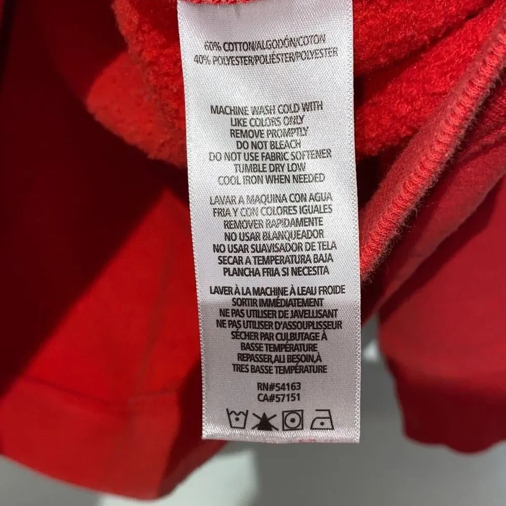 Tommy Hilfiger Sport Drawstring Turtleneck Long Sleeve Red Blue Sweater Size L - Picture 7 of 9